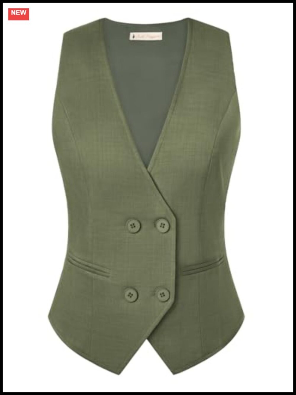 Double Breasted V-Neck Waistcoat Business Casual Vest